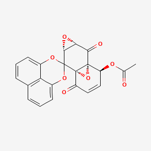(1aR-(1aalpha,2abeta,6alpha,6abeta,7aalpha))-6-(Acetyloxy)spiro(2a,6a-epoxynaphth(2,3-b)oxirene-2(1aH),2'-naphtho(1,8-de)(1,3)dioxin)-3,7(6H,7aH)-dione