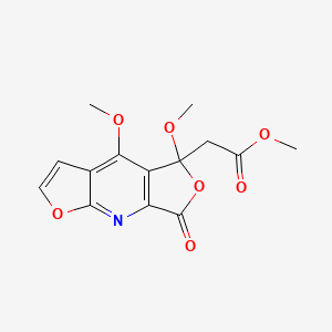 molecular formula C14H13NO7 B1243333 Furomegistine II 