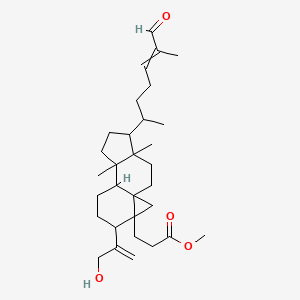 molecular formula C31H48O4 B12433346 Methyl 3-[12-(3-hydroxyprop-1-en-2-yl)-4,8-dimethyl-5-(6-methyl-7-oxohept-5-en-2-yl)-13-tetracyclo[7.5.0.01,13.04,8]tetradecanyl]propanoate 