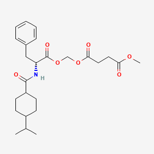 1-O-methyl 4-O-[[(2R)-3-phenyl-2-[(4-propan-2-ylcyclohexanecarbonyl)amino]propanoyl]oxymethyl] butanedioate