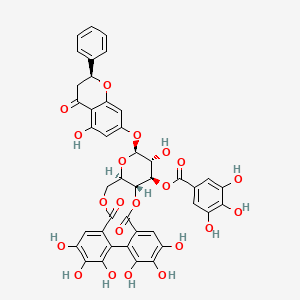 molecular formula C42H32O21 B12433422 Pinocembrin 7-O-(3''-galloyl-4'',6''-(S)-hexahydroxydiphenoyl)-beta-D-glucose 