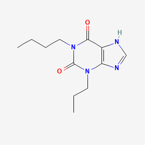 molecular formula C12H18N4O2 B1243348 1-Butyl-3-propyl-3,7-dihydro-purine-2,6-dione 