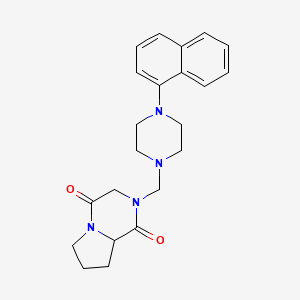 2-(4-Naphthalen-1-yl-piperazin-1-ylmethyl)-hexahydro-pyrrolo[1,2-a]pyrazine-1,4-dione