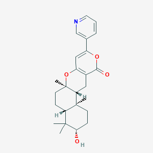 (3S,4aR,6aR,12aR,12bS)-3-Hydroxy-4,4,6a,12b-tetramethyl-9-(pyridin-3-yl)-1,3,4,4a,5,6,6a,12,12a,12b-decahydrobenzo[f]pyrano[4,3-b]chromen-11(2H)-one