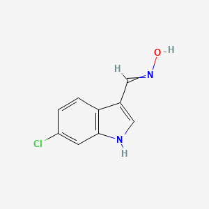 molecular formula C9H7ClN2O B12433660 N-[(6-chloro-1H-indol-3-yl)methylidene]hydroxylamine 