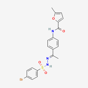N-[4-[(E)-N-[(4-bromophenyl)sulfonylamino]-C-methylcarbonimidoyl]phenyl]-5-methylfuran-2-carboxamide