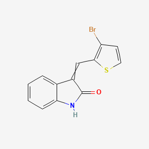 molecular formula C13H8BrNOS B12433748 3-[(3-bromothiophen-2-yl)methylidene]-1H-indol-2-one 