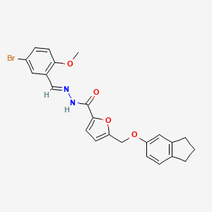 N'-(5-bromo-2-methoxybenzylidene)-5-[(2,3-dihydro-1H-inden-5-yloxy)methyl]-2-furohydrazide
