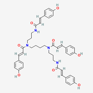 molecular formula C46H50N4O8 B1243381 N1,N5,N10,N14-Tetra-trans-p-coumaroylspermine 