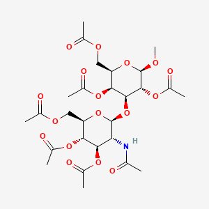 molecular formula C27H39NO17 B12433812 GlcNAc3Ac4Ac6Ac(b1-3)b-Gal1Me2Ac4Ac6Ac CAS No. 93253-18-0