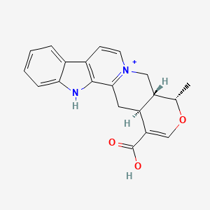 molecular formula C20H19N2O3+ B12433858 (15R,16S,20S)-16-methyl-17-oxa-3-aza-13-azoniapentacyclo[11.8.0.02,10.04,9.015,20]henicosa-1(13),2(10),4,6,8,11,18-heptaene-19-carboxylic acid 