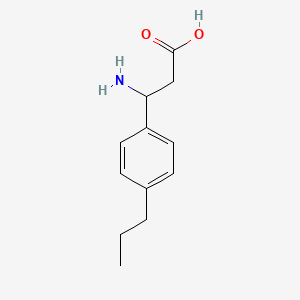 molecular formula C12H17NO2 B12433861 3-Amino-3-(4-propylphenyl)propanoic acid CAS No. 339348-11-7