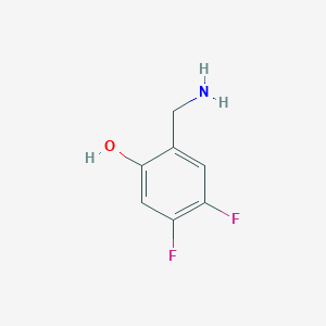 molecular formula C7H7F2NO B12433880 2-(Aminomethyl)-4,5-difluorophenol 