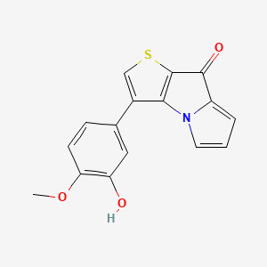 3-(3-Hydroxy-4-methoxyphenyl)-8h-thieno[2,3-b]pyrrolizin-8-one