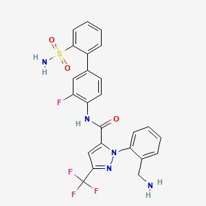 1-[2-(aminomethyl)phenyl]-N-(3-fluoro-2'-sulfamoylbiphenyl-4-yl)-3-(trifluoromethyl)-1H-pyrazole-5-carboxamide