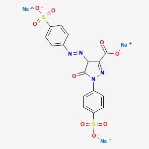 molecular formula C16H9N4Na3O9S2 B12433947 trisodium;5-oxo-1-(4-sulfonatophenyl)-4-[(4-sulfonatophenyl)diazenyl]-4H-pyrazole-3-carboxylate 