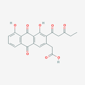 [4,5-Dihydroxy-9,10-dioxo-3-(3-oxopentanoyl)-9,10-dihydroanthracen-2-yl]acetic acid