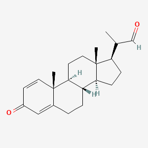 molecular formula C22H30O2 B12434046 2-[(8S,9S,10R,13S,14S,17R)-10,13-dimethyl-3-oxo-6,7,8,9,11,12,14,15,16,17-decahydrocyclopenta[a]phenanthren-17-yl]propanal 