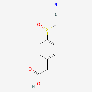 molecular formula C10H9NO3S B12434053 2-[4-(Cyanomethanesulfinyl)phenyl]acetic acid 