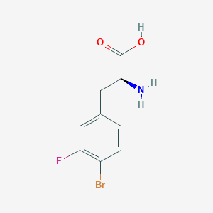 molecular formula C9H9BrFNO2 B12434074 (2S)-2-Amino-3-(4-bromo-3-fluorophenyl)propanoic acid 