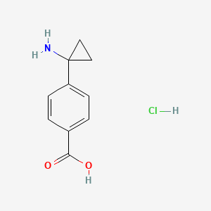 molecular formula C10H12ClNO2 B12434099 4-(1-aminocyclopropyl)benzoic acid;hydrochloride 