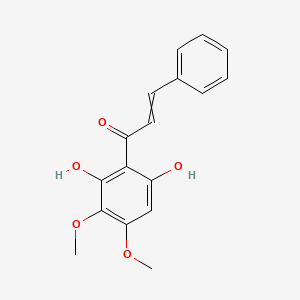 molecular formula C17H16O5 B12434143 2-Propen-1-one, 1-(2,6-dihydroxy-3,4-dimethoxyphenyl)-3-phenyl-, (E)-; (2E)-1-(2,6-Dihydroxy-3,4-dimethoxyphenyl)-3-phenyl-2-propen-1-one 