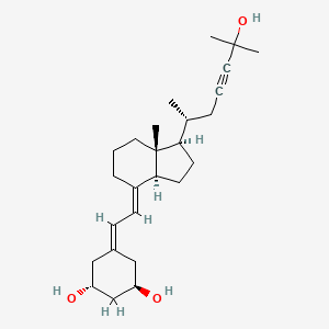 molecular formula C26H40O3 B1243428 (1R,3R)-5-[(2E)-2-[(1R,3aS,7aR)-1-[(2R)-6-hydroxy-6-methylhept-4-yn-2-yl]-7a-methyl-2,3,3a,5,6,7-hexahydro-1H-inden-4-ylidene]ethylidene]cyclohexane-1,3-diol 