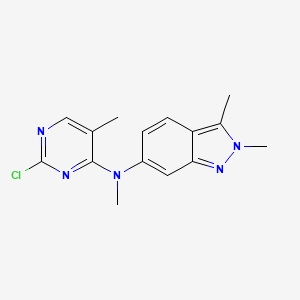 molecular formula C15H16ClN5 B12434283 N-(2-chloro-5-methylpyrimidin-4-yl)-N,2,3-trimethylindazol-6-amine 