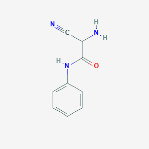 molecular formula C9H9N3O B12434321 2-Amino-2-cyano-N-phenylacetamide CAS No. 64145-17-1