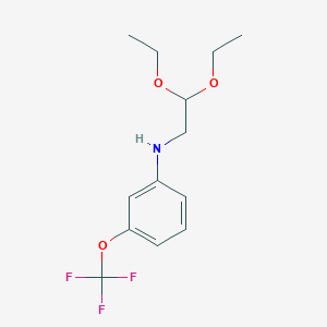 molecular formula C13H18F3NO3 B12434327 N-(2,2-diethoxyethyl)-3-(trifluoromethoxy)aniline 