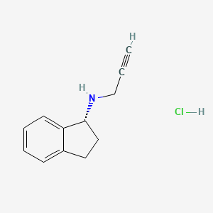 molecular formula C12H14ClN B1243441 Rasagiline hydrochloride CAS No. 136236-50-5