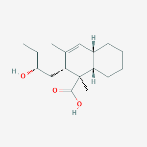 molecular formula C17H28O3 B1243442 (1R,2R,4aS,8aS)-2-[(2R)-2-hydroxybutyl]-1,3-dimethyl-4a,5,6,7,8,8a-hexahydro-2H-naphthalene-1-carboxylic acid 