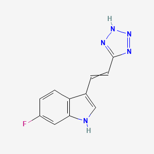 molecular formula C11H8FN5 B12434449 6-fluoro-3-[(1E)-2-(2H-1,2,3,4-tetrazol-5-yl)ethenyl]-1H-indole 