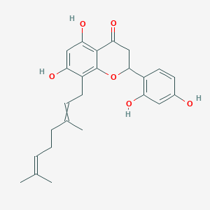 molecular formula C25H28O6 B12434501 2-(2,4-Dihydroxyphenyl)-8-(3,7-dimethylocta-2,6-dienyl)-5,7-dihydroxy-2,3-dihydrochromen-4-one 