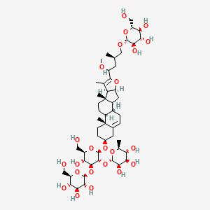 molecular formula C52H84O23 B12434532 (2S,3R,4R,5R,6S)-2-[(2R,3R,4S,5R,6R)-5-hydroxy-6-(hydroxymethyl)-2-[[(1S,2S,4S,8S,9S,12S,13R,16S)-6-[(3R)-1-methoxy-3-methyl-4-[(2S,3R,4S,5S,6R)-3,4,5-trihydroxy-6-(hydroxymethyl)oxan-2-yl]oxybutyl]-7,9,13-trimethyl-5-oxapentacyclo[10.8.0.02,9.04,8.013,18]icosa-6,18-dien-16-yl]oxy]-4-[(2S,3R,4S,5S,6R)-3,4,5-trihydroxy-6-(hydroxymethyl)oxan-2-yl]oxyoxan-3-yl]oxy-6-methyloxane-3,4,5-triol 