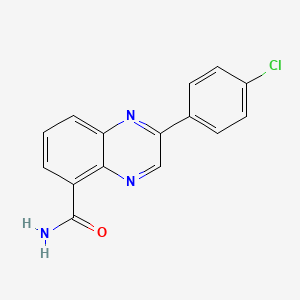 B1243454 2-(4-Chlorophenyl)quinoxaline-5-carboxamide CAS No. 489457-66-1