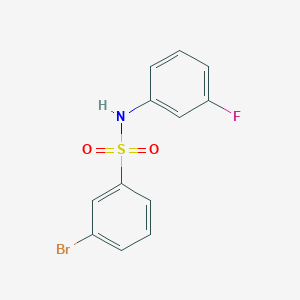 molecular formula C12H9BrFNO2S B12434568 3-bromo-N-(3-fluorophenyl)benzenesulfonamide 