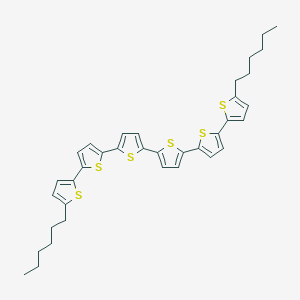 2-hexyl-5-[5-[5-[5-[5-(5-hexylthiophen-2-yl)thiophen-2-yl]thiophen-2-yl]thiophen-2-yl]thiophen-2-yl]thiophene