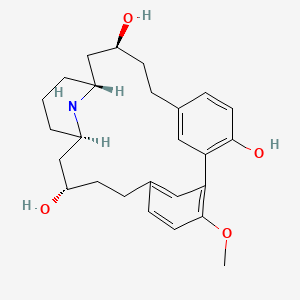 molecular formula C26H35NO4 B1243461 (9S,11R,15R,17S)-23-methoxy-25-azatetracyclo[18.3.1.12,6.111,15]hexacosa-1(23),2,4,6(26),20(24),21-hexaene-3,9,17-triol 