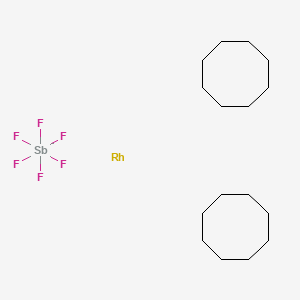 molecular formula C16H32F6RhSb- B12434668 Cyclooctane;hexafluoroantimony(1-);rhodium 
