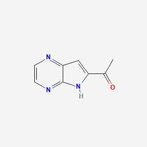 molecular formula C8H7N3O B12434730 1-(5H-Pyrrolo[2,3-b]pyrazin-6-yl)ethanone 