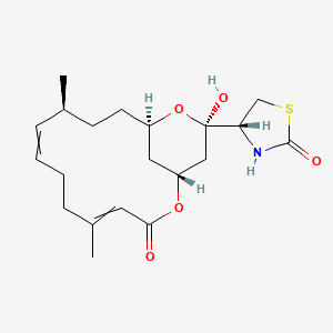 molecular formula C20H29NO5S B12434772 (4R)-4-[(1R,10S,13R,15R)-15-hydroxy-5,10-dimethyl-3-oxo-2,14-dioxabicyclo[11.3.1]heptadeca-4,8-dien-15-yl]-1,3-thiazolidin-2-one 