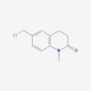 molecular formula C11H12ClNO B12434782 6-(Chloromethyl)-1-methyl-1,2,3,4-tetrahydroquinolin-2-one 