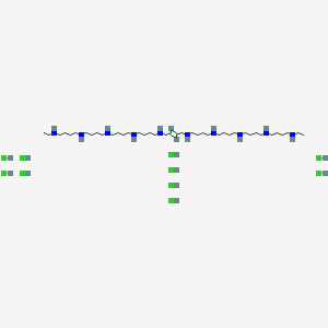 molecular formula C40H100Cl10N10 B1243481 N-Ethyl-N'-[4-[4-[4-[[(E)-4-[4-[4-[4-[4-(ethylamino)butylamino]butylamino]butylamino]butylamino]but-2-enyl]amino]butylamino]butylamino]butyl]butane-1,4-diamine;decahydrochloride CAS No. 304911-07-7