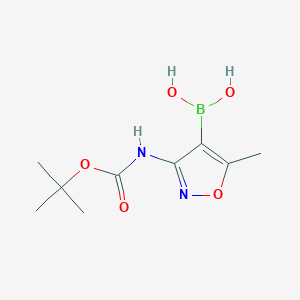 molecular formula C9H15BN2O5 B12434828 (3-((tert-Butoxycarbonyl)amino)-5-methylisoxazol-4-yl)boronic acid 