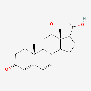 molecular formula C21H28O3 B12434845 Pregna-4,6-diene-3,12-dione,20-hydroxy-,(20R)- 