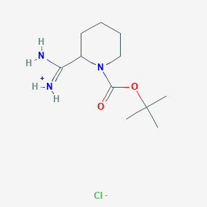 molecular formula C11H22ClN3O2 B12434861 [Amino({1-[(tert-butoxy)carbonyl]piperidin-2-yl})methylidene]azanium chloride 