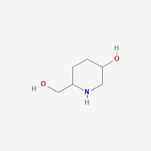 molecular formula C6H13NO2 B12434987 6-(Hydroxymethyl)piperidin-3-ol 