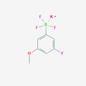 molecular formula C7H6BF4KO B12435024 Potassium trifluoro(3-fluoro-5-methoxyphenyl)borate 