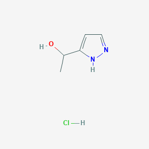 molecular formula C5H9ClN2O B12435085 1-(1H-pyrazol-3-yl)ethanol hydrochloride 
